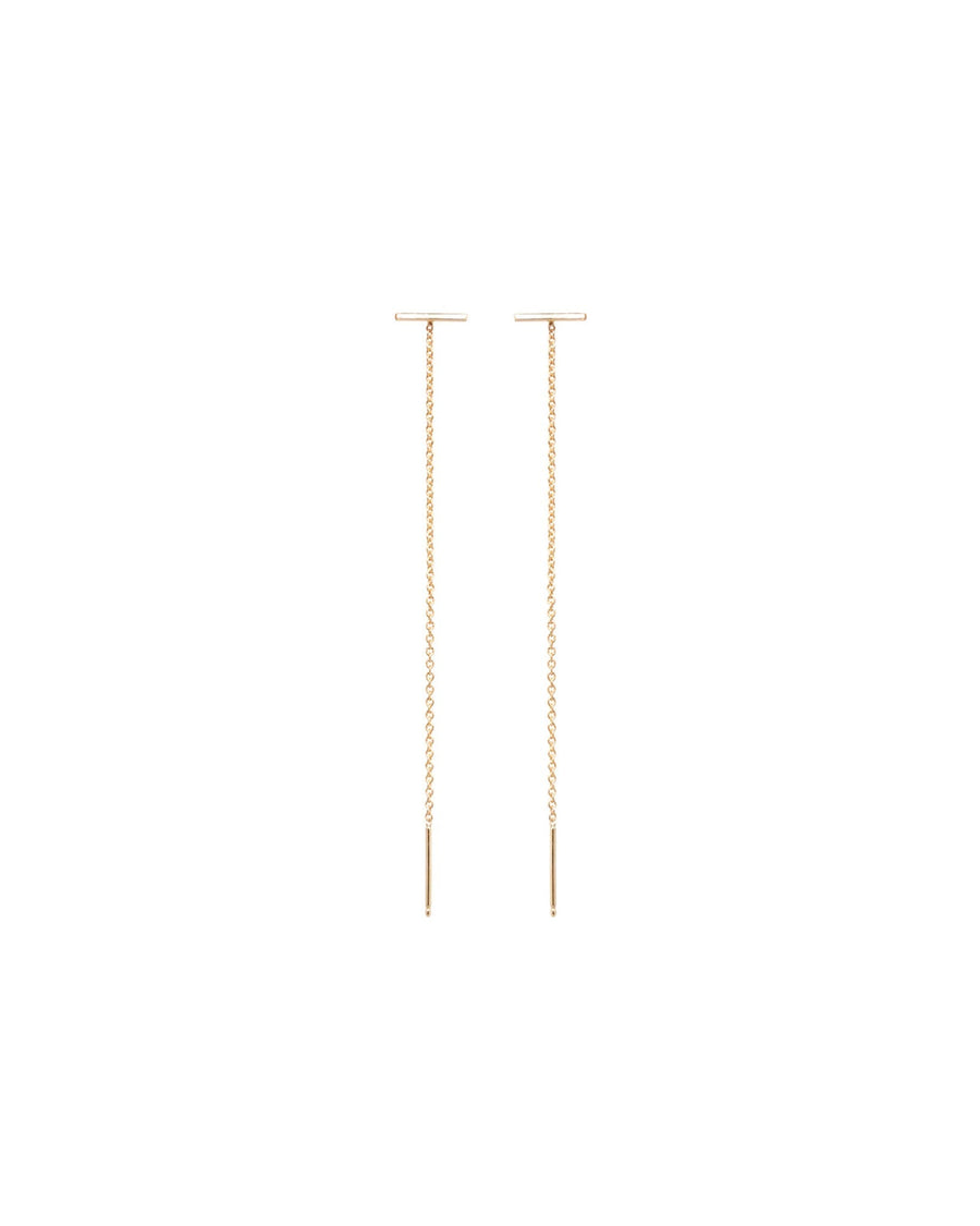 Zoe Chicco-Thin Bar Threader Earrings-Earrings-14k Yellow Gold-Blue Ruby Jewellery-Vancouver Canada
