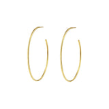 Tashi-Thin Tube Hoops I 50mm-Earrings-14k Gold Vermeil-Blue Ruby Jewellery-Vancouver Canada