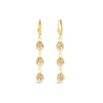 La Vie Parisienne-Three Pearl Leaf Hooks-Earrings-14k Gold Plated-Blue Ruby Jewellery-Vancouver Canada