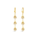 La Vie Parisienne-Three Pearl Leaf Hooks-Earrings-14k Gold Plated-Blue Ruby Jewellery-Vancouver Canada