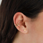 Tashi-Tiny Dot Studs-Earrings-14k Gold Vermeil-Blue Ruby Jewellery-Vancouver Canada
