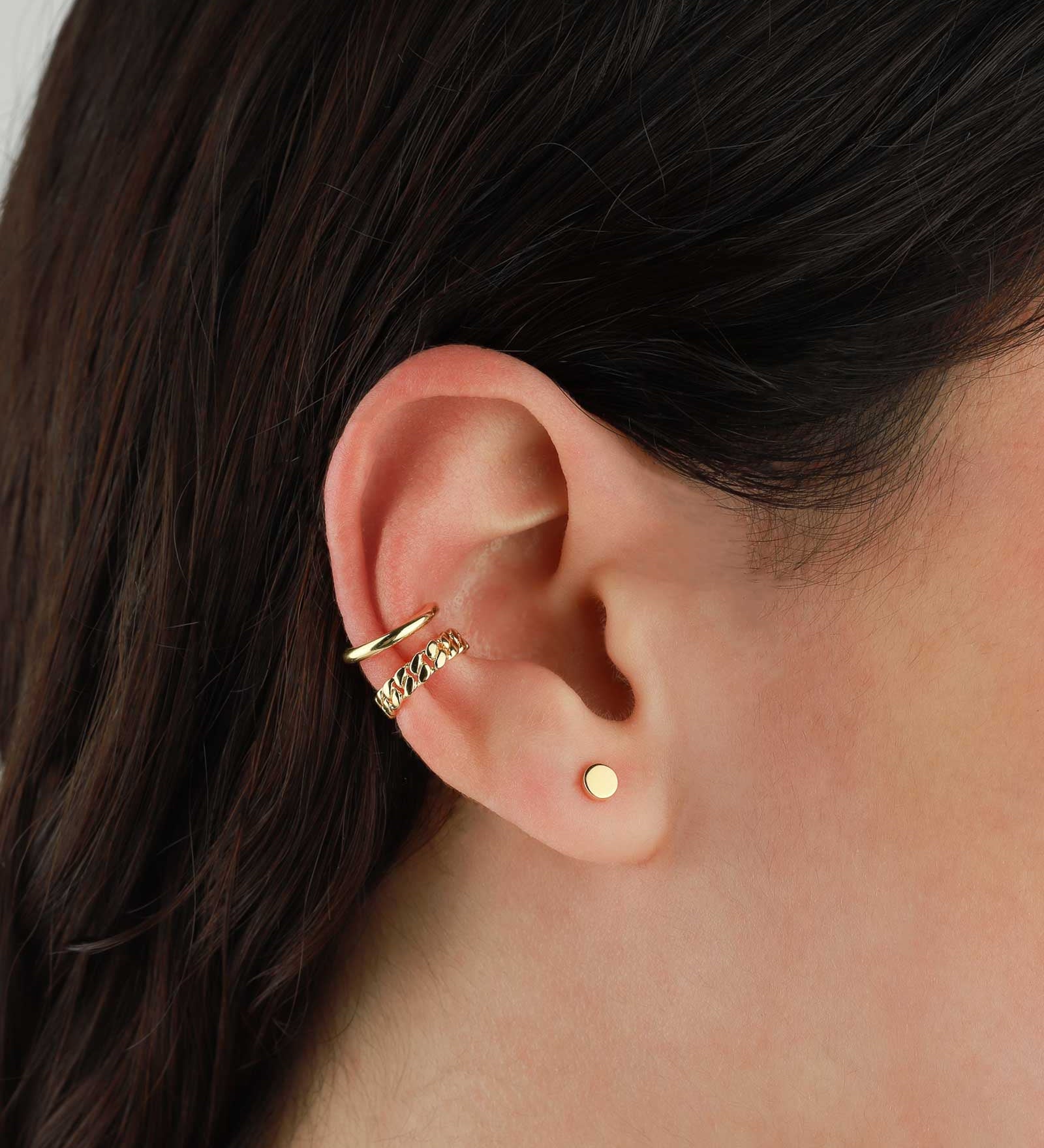 Tashi-Tiny Dot Studs-Earrings-14k Gold Vermeil-Blue Ruby Jewellery-Vancouver Canada