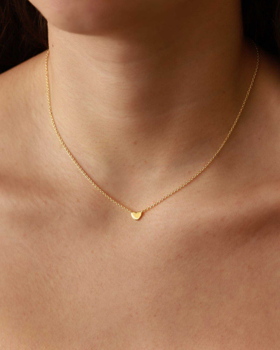 Tashi-Tiny Heart Necklace-Necklaces-14k Gold Vermeil-Heart-Blue Ruby Jewellery-Vancouver Canada