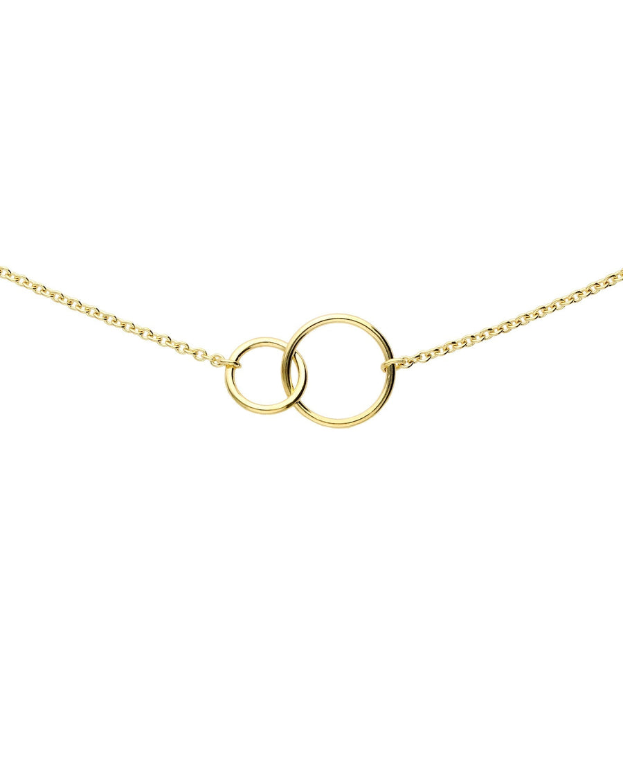 Tashi-Tiny Interlocking Circle Necklace-Necklaces-14k Gold Vermeil-Blue Ruby Jewellery-Vancouver Canada