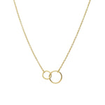 Tashi-Tiny Interlocking Circle Necklace-Necklaces-14k Gold Vermeil-Blue Ruby Jewellery-Vancouver Canada