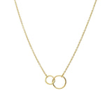 Tashi-Tiny Interlocking Circle Necklace-Necklaces-14k Gold Vermeil-Blue Ruby Jewellery-Vancouver Canada