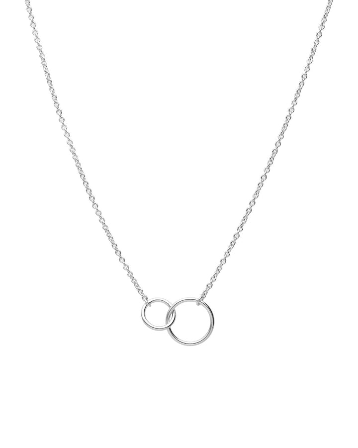 Tashi-Tiny Interlocking Circle Necklace-Necklaces-Sterling Silver-Blue Ruby Jewellery-Vancouver Canada