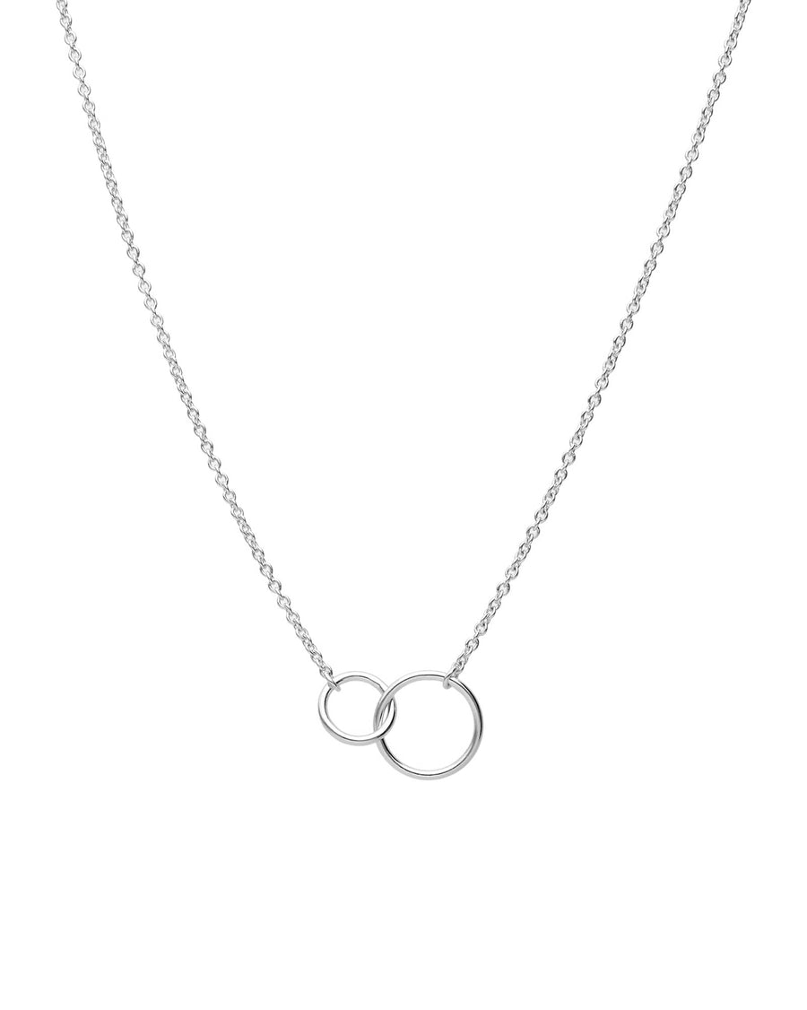 Tashi-Tiny Interlocking Circle Necklace-Necklaces-Sterling Silver-Blue Ruby Jewellery-Vancouver Canada