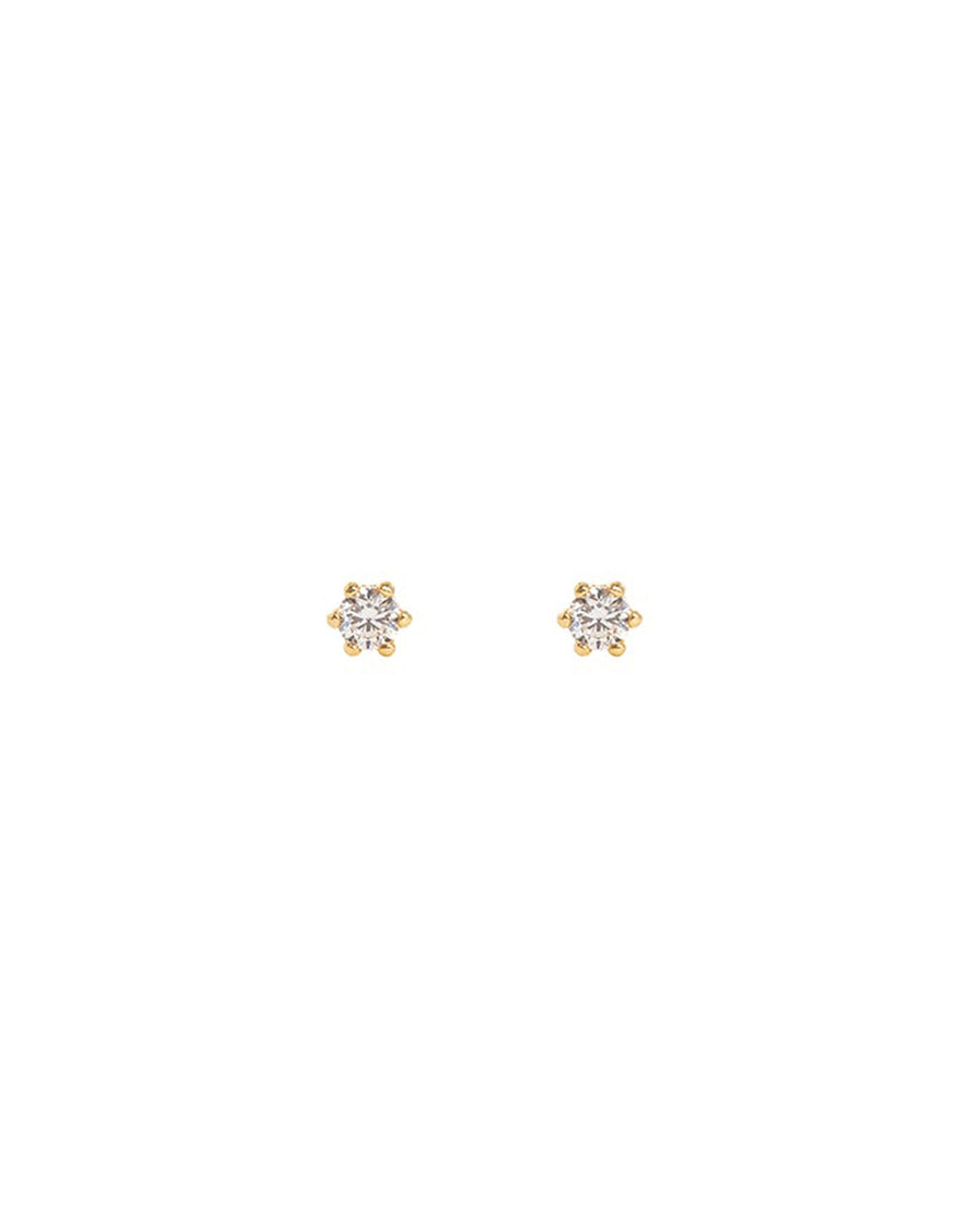 Leah Alexandra Fine-Tiny Stud-Earrings-10k Yellow Gold, Cubic Zirconia-Blue Ruby Jewellery-Vancouver Canada