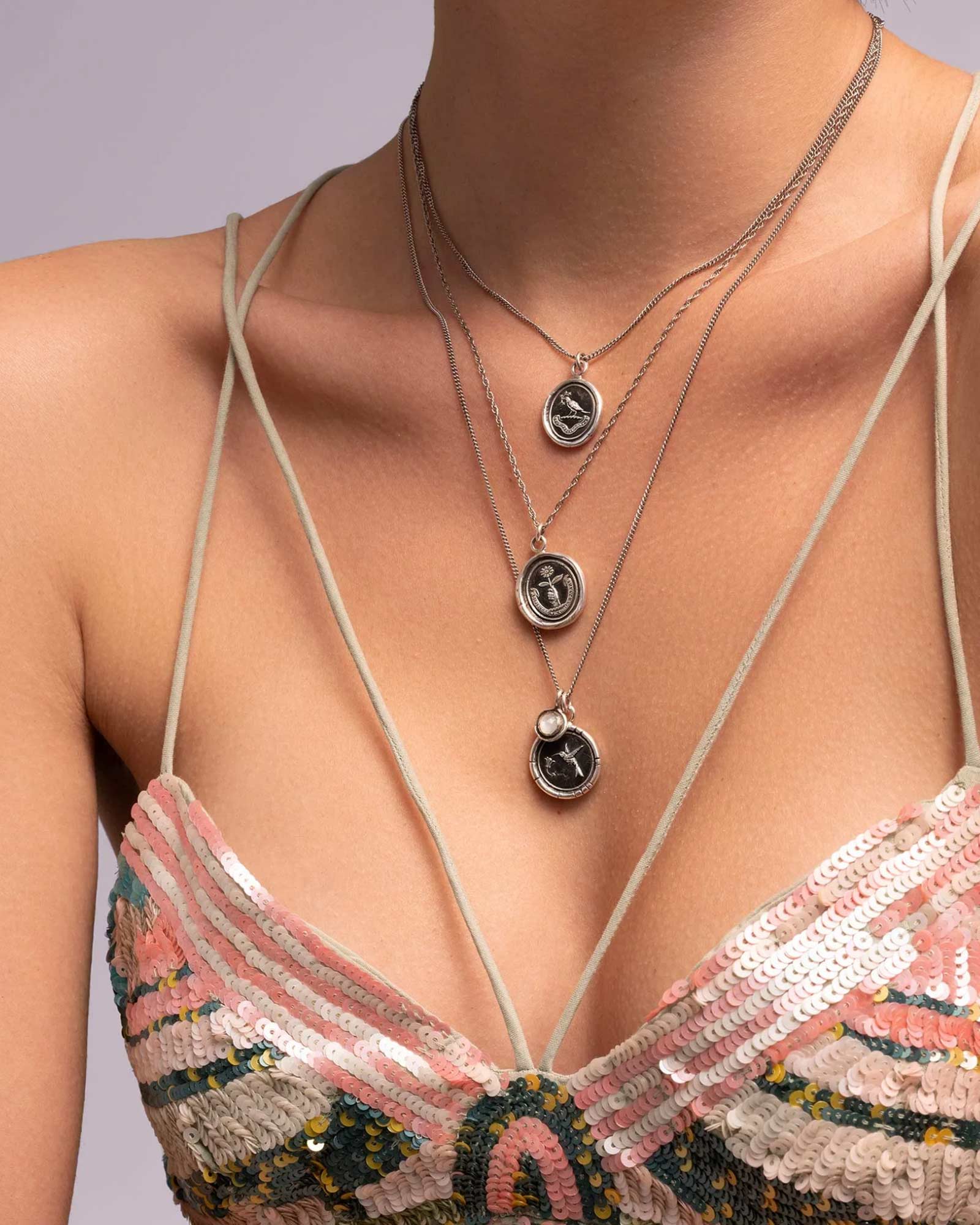 Tiny Victories Talisman-Oxidized Sterling Silver-Blue Ruby Jewellery-Vancouver Canada