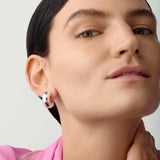 Jenny Bird-Tome Hoops - Medium-Earrings-Silver Plated-Blue Ruby Jewellery-Vancouver Canada