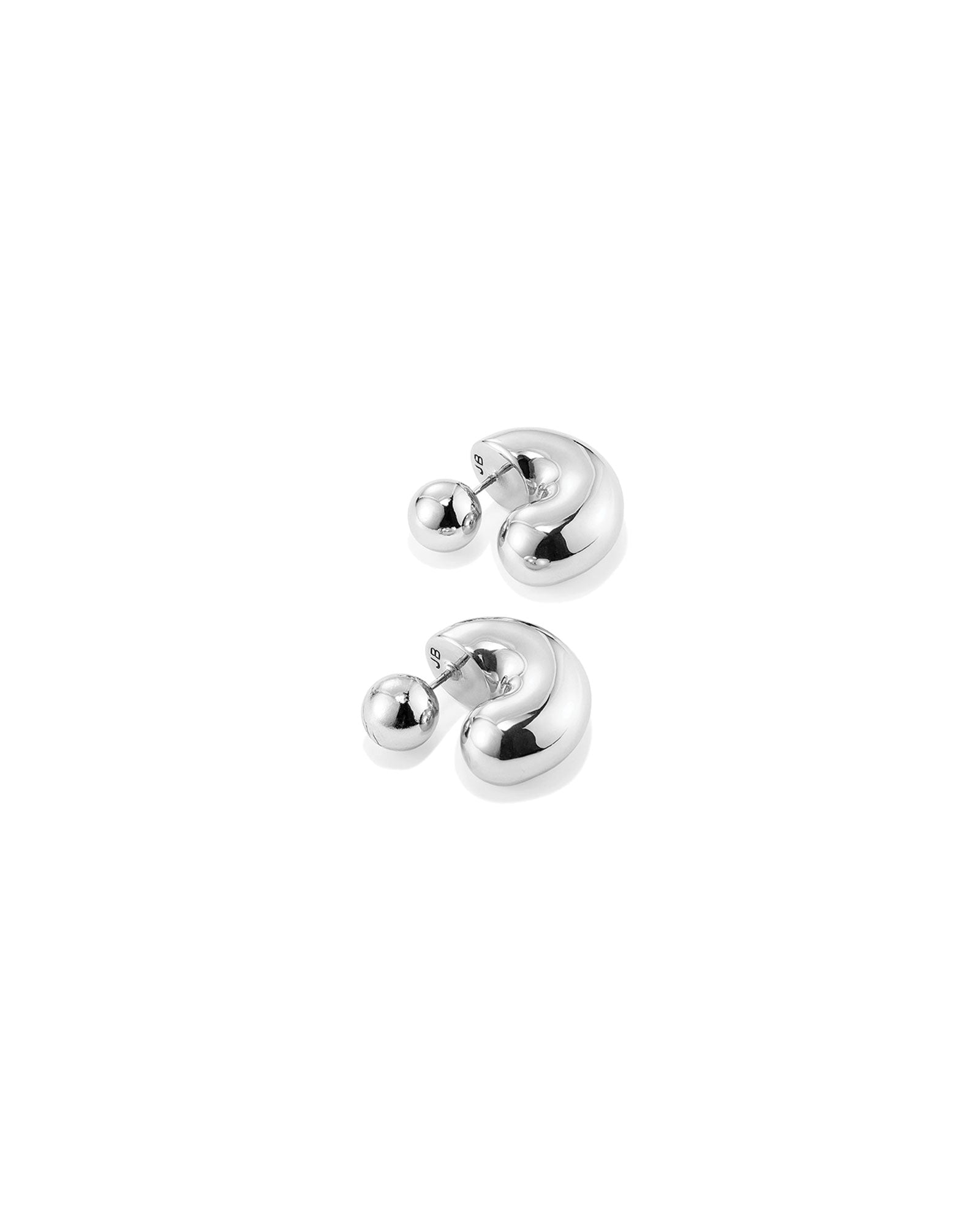 Jenny Bird-Tome Hoops - Medium-Earrings-Silver Plated-Blue Ruby Jewellery-Vancouver Canada