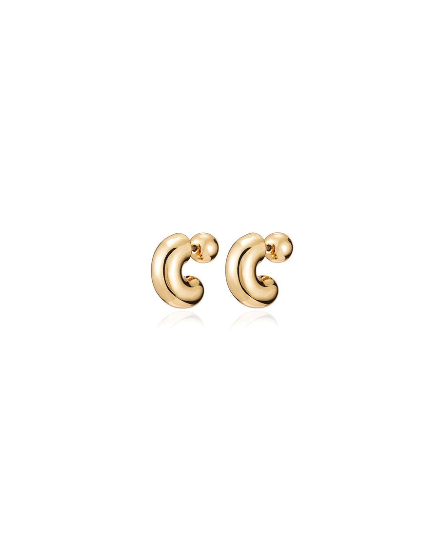 Jenny Bird-Tome Hoops - Small-Earrings-14k Gold Plated-Blue Ruby Jewellery-Vancouver Canada