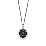 Tomorrow is Another Day Talisman-Oxdized Sterling Silver-Blue Ruby Jewellery-Vancouver Canada