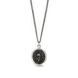 Tomorrow is Another Day Talisman-Oxdized Sterling Silver-Blue Ruby Jewellery-Vancouver Canada