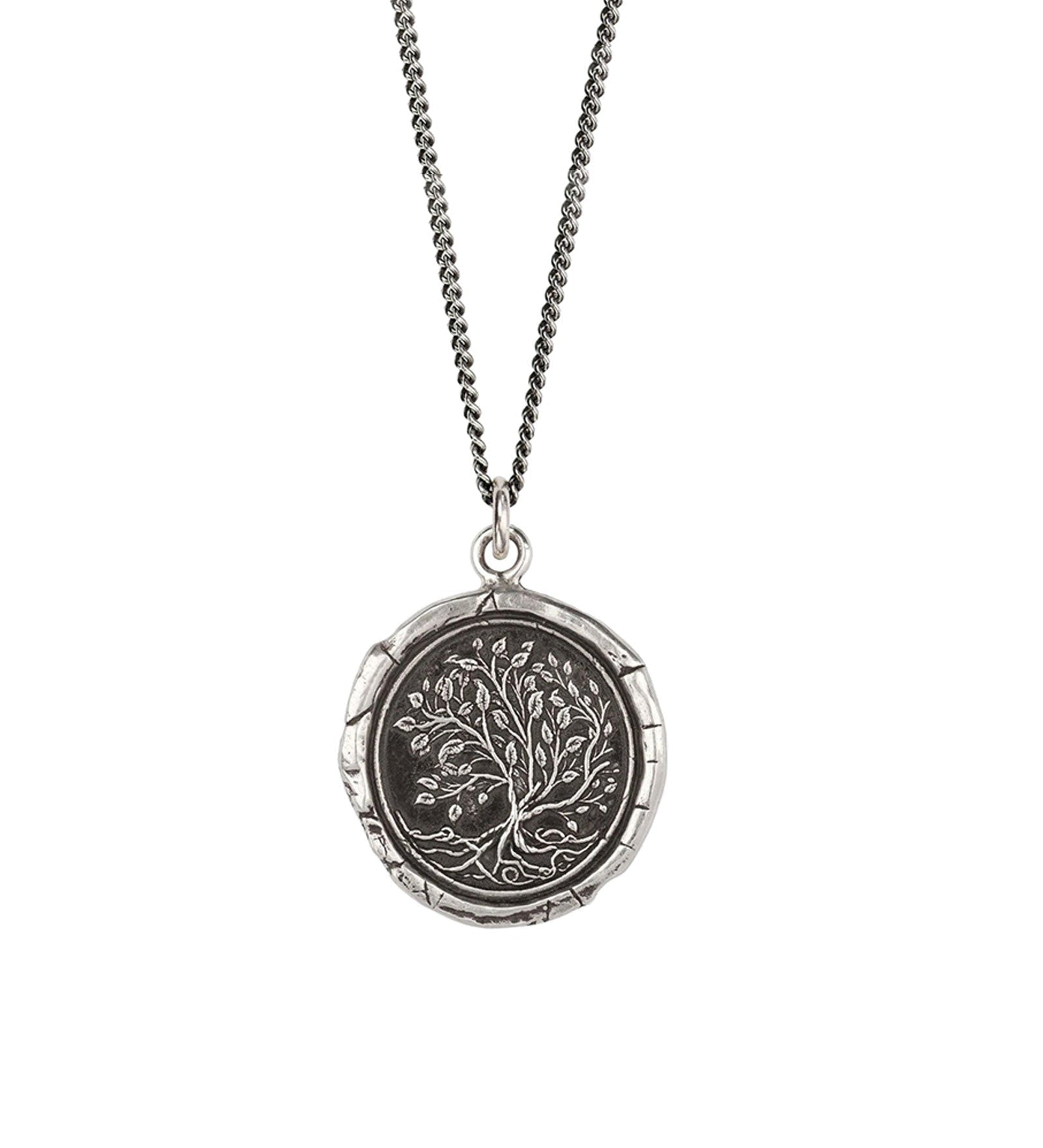 Tree Of Life Talisman-Oxidized Sterling Silver-Blue Ruby Jewellery-Vancouver Canada