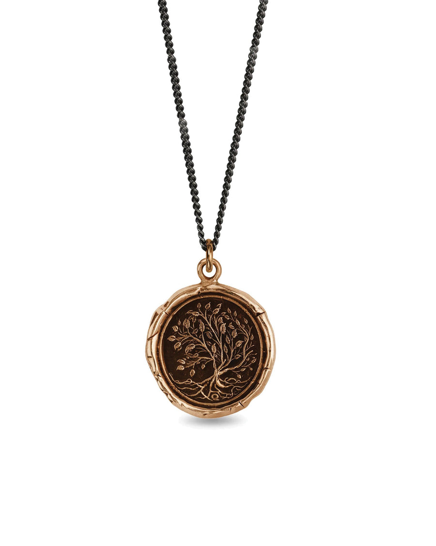 Pyrrha-Tree of Life Talisman-Necklaces-Bronze-Blue Ruby Jewellery-Vancouver Canada