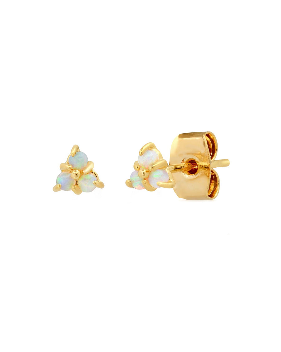 Tai-Trinity Opal Cluster Earrings-Earrings-Gold Plated-Blue Ruby Jewellery-Vancouver Canada