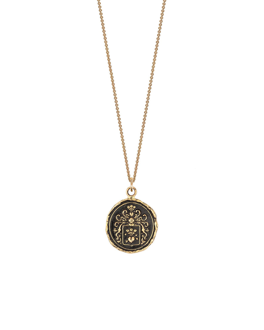 Pyrrha-True Love 14k Gold Talisman-Necklaces-14k Yellow Gold-Blue Ruby Jewellery-Vancouver Canada