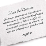 Trust The Universe Talisman-Oxidized Sterling Silver-Blue Ruby Jewellery-Vancouver Canada