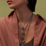 Trust The Universe Talisman-Oxidized Sterling Silver-Blue Ruby Jewellery-Vancouver Canada