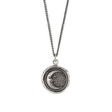 Trust The Universe Talisman-Oxidized Sterling Silver-Blue Ruby Jewellery-Vancouver Canada