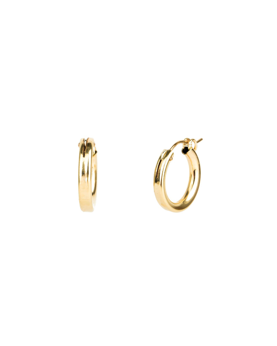 Kris Nations-Tube Hoops | 18mm-Earrings-18k Gold Vermeil-Blue Ruby Jewellery-Vancouver Canada