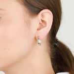 Kris Nations-Tube Hoops | 18mm-Earrings-Sterling Silver-Blue Ruby Jewellery-Vancouver Canada