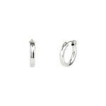 Kris Nations-Tube Hoops | 18mm-Earrings-Sterling Silver-Blue Ruby Jewellery-Vancouver Canada