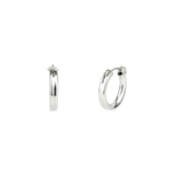Kris Nations-Tube Hoops | 18mm-Earrings-Sterling Silver-Blue Ruby Jewellery-Vancouver Canada