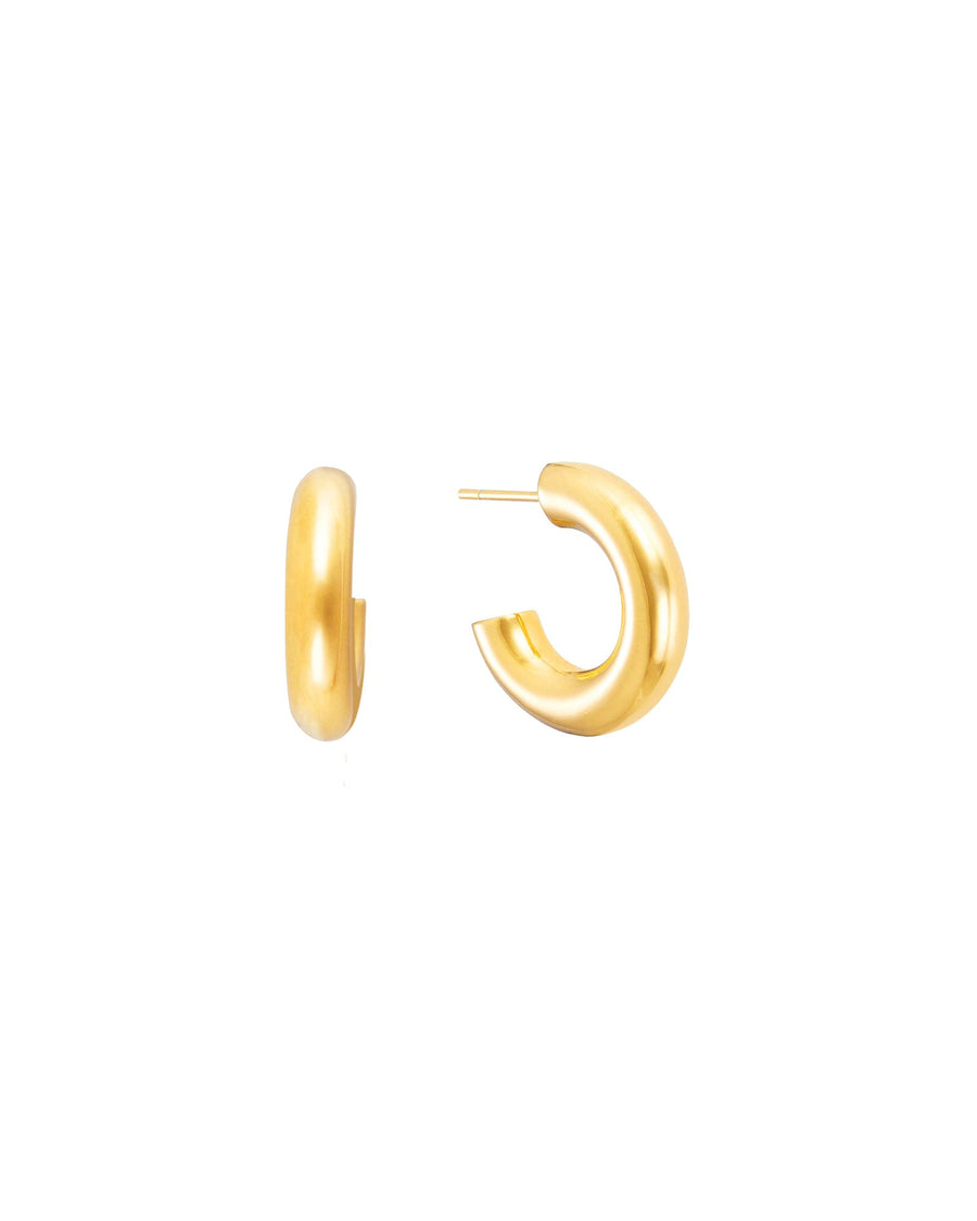 Quiet Icon-Tube Hoops | 20mm-Earrings-14k Gold Vermeil-Blue Ruby Jewellery-Vancouver Canada