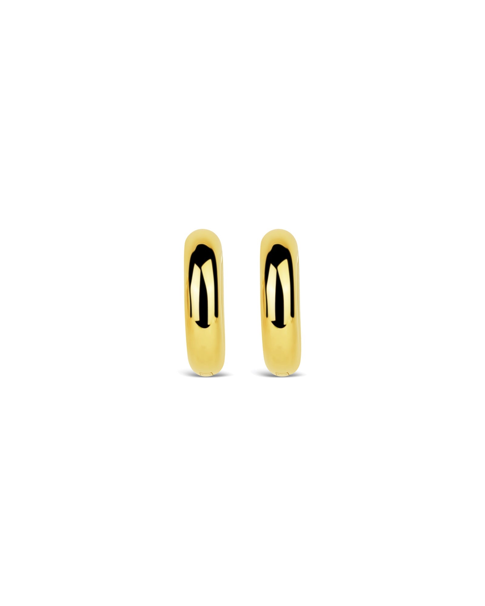 Tashi-Tube Hoops | 20mm-Earrings-14k Gold Vermeil-Blue Ruby Jewellery-Vancouver Canada