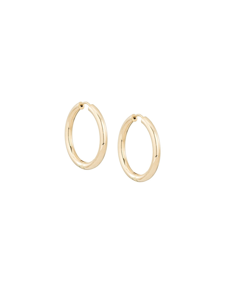 Adina Reyter-Tube Hoops | 25mm-Earrings-14k Yellow Gold-Blue Ruby Jewellery-Vancouver Canada