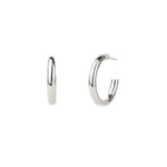 Tashi-Tube Hoops I 25mm-Earrings-Sterling Silver-Blue Ruby Jewellery-Vancouver Canada