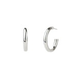 Tashi-Tube Hoops I 25mm-Earrings-Sterling Silver-Blue Ruby Jewellery-Vancouver Canada