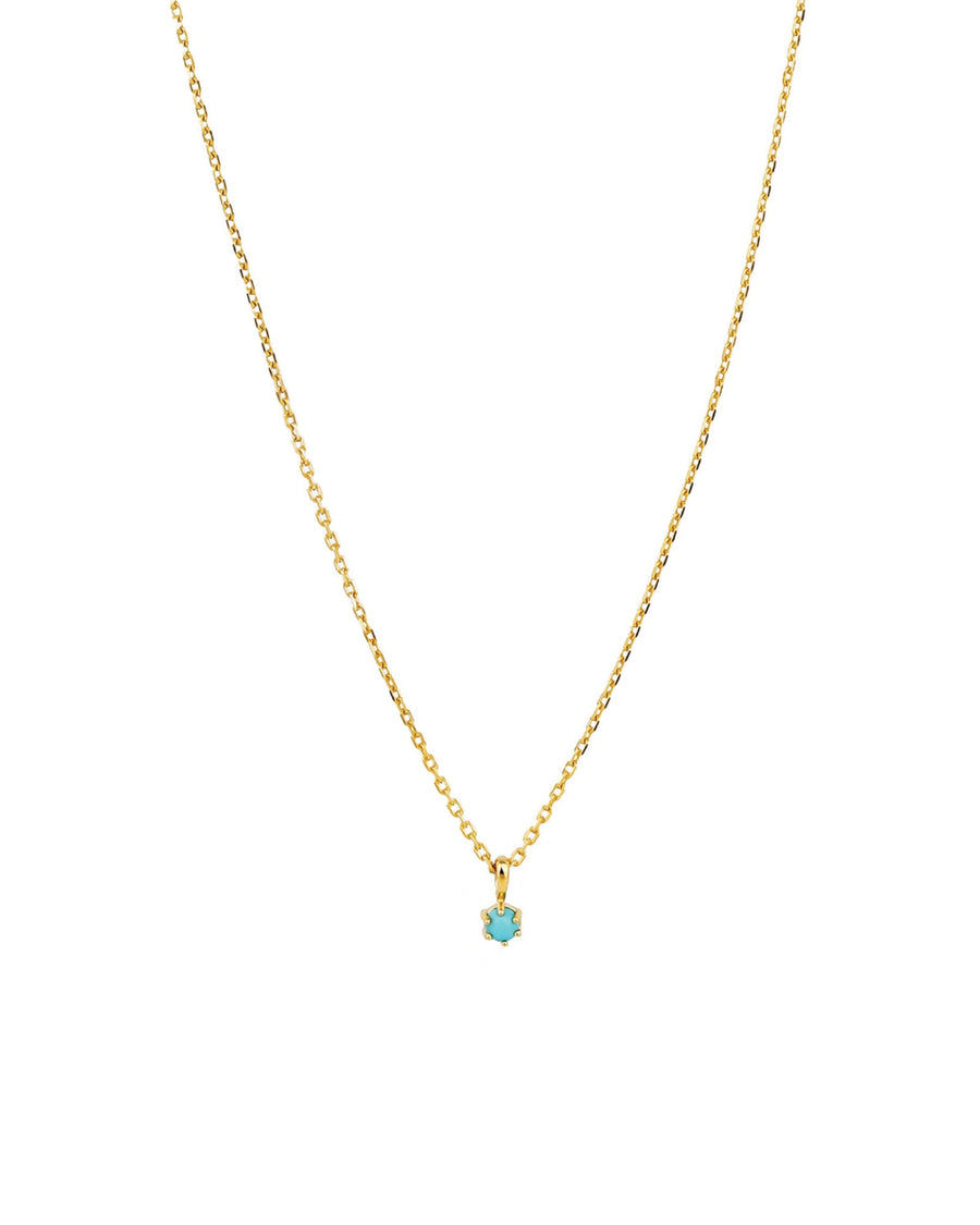 Tashi-Turquoise 6 Prong Necklace-Necklaces-14k Gold Vermeil, Turquoise-Blue Ruby Jewellery-Vancouver Canada