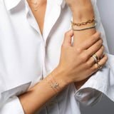 Adina Reyter-Turquoise + Diamond Evil Eye Bracelet-Bracelets-14k Yellow Gold, Turquoise, Diamond-Blue Ruby Jewellery-Vancouver Canada