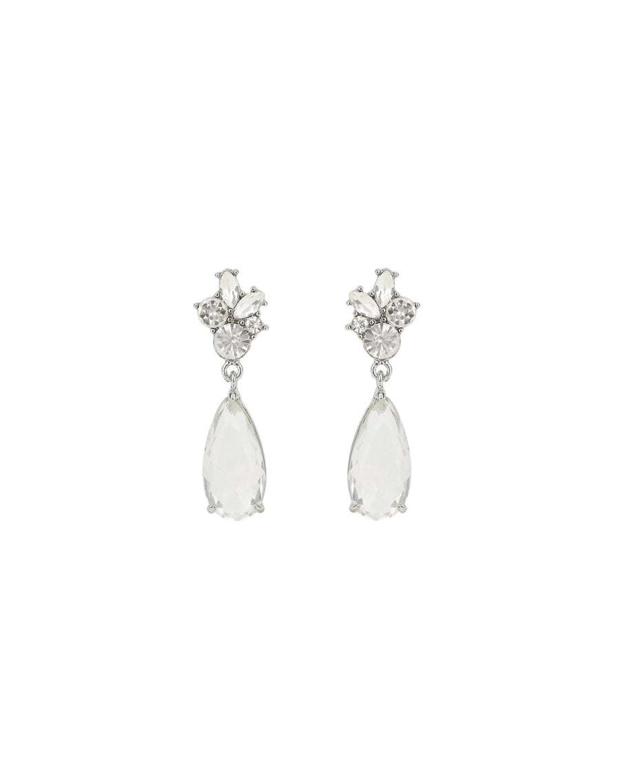 Olive & Piper-Tuyet Drops-Earrings-Silver-Tone, Crystal-Blue Ruby Jewellery-Vancouver Canada