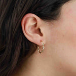 Tashi-Twist Hoops I 20mm-Earrings-14k Gold Vermeil-Blue Ruby Jewellery-Vancouver Canada