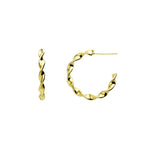 Tashi-Twist Hoops I 20mm-Earrings-14k Gold Vermeil-Blue Ruby Jewellery-Vancouver Canada