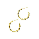 Tashi-Twist Hoops I 20mm-Earrings-14k Gold Vermeil-Blue Ruby Jewellery-Vancouver Canada
