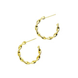 Tashi-Twist Hoops I 20mm-Earrings-14k Gold Vermeil-Blue Ruby Jewellery-Vancouver Canada
