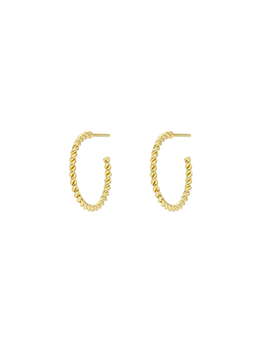 Tashi-Twisted Hoops I 12mm-Earrings-14k Gold Vermeil-Blue Ruby Jewellery-Vancouver Canada