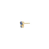 Quiet Icon-Two Round CZ Stud-Earrings-14k Gold Vermeil, Cubic Zirconia-Blue Cubic Zirconia-Blue Ruby Jewellery-Vancouver Canada