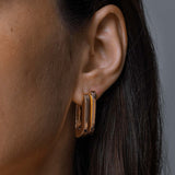 Jenny Bird-U-Link Earrings-Earrings-14k Gold Plated-Blue Ruby Jewellery-Vancouver Canada