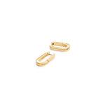 Jenny Bird-U-Link Earrings-Earrings-14k Gold Plated-Blue Ruby Jewellery-Vancouver Canada