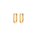 Jenny Bird-U-Link Earrings-Earrings-14k Gold Plated-Blue Ruby Jewellery-Vancouver Canada