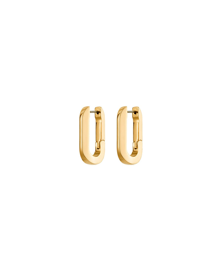Jenny Bird-U-Link Earrings-Earrings-14k Gold Plated-Blue Ruby Jewellery-Vancouver Canada