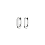 Jenny Bird-U-Link Earrings-Earrings-Silver Plated-Blue Ruby Jewellery-Vancouver Canada