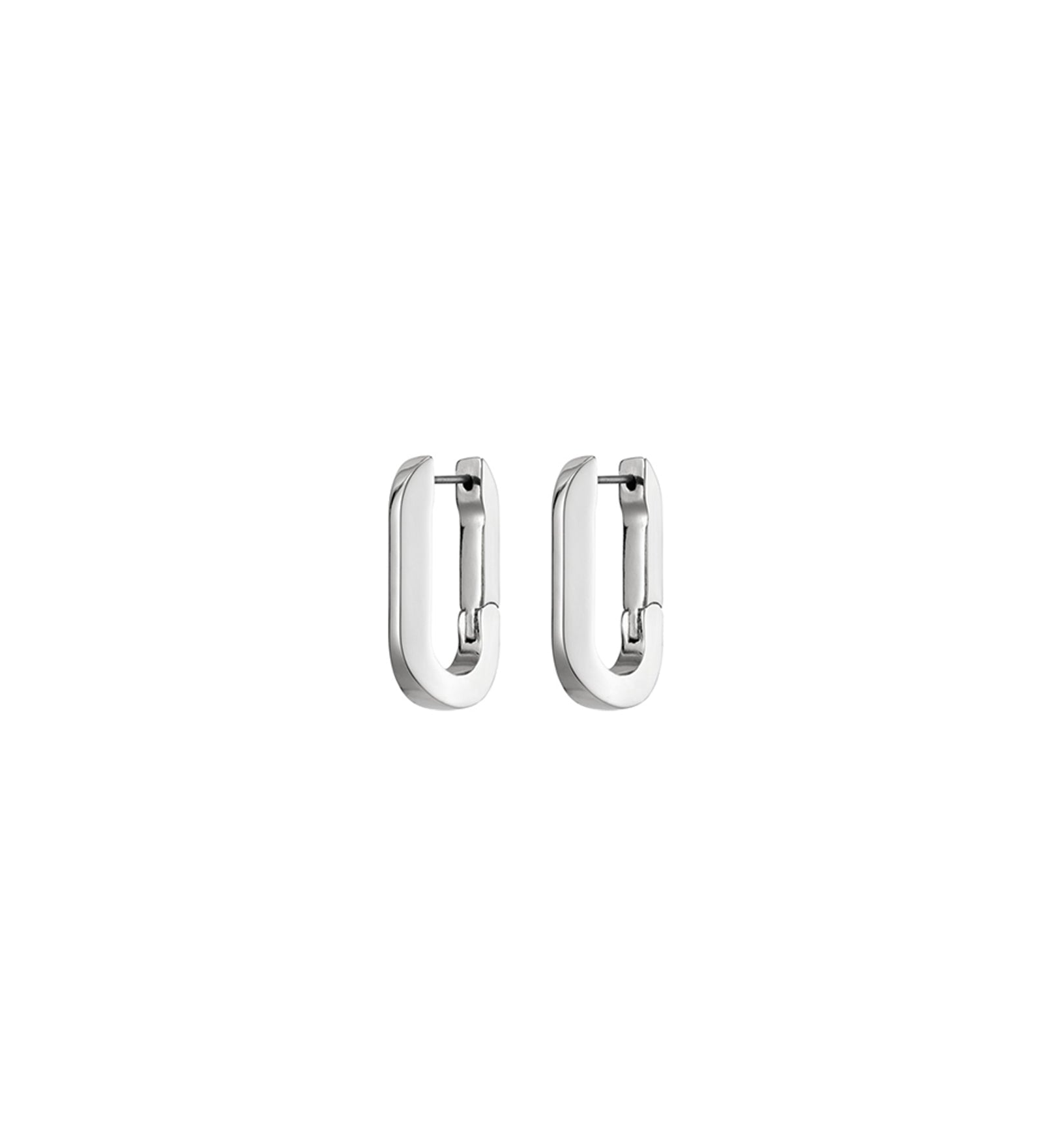 Jenny Bird-U-Link Earrings-Earrings-Silver Plated-Blue Ruby Jewellery-Vancouver Canada